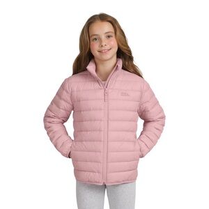 Eddie Bauer Girls' Light Dusty Pink Quilted Puffer Jacket. Size  M 7/8